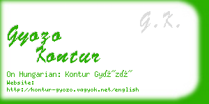 gyozo kontur business card